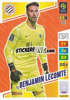 Sticker Benjamin Lecomte - Ligue 1 2023-2024. Adrenalyn XL
 n. 192 - Panini