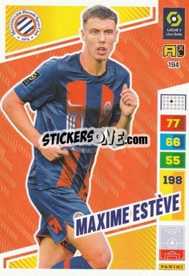 Sticker Maxime Estève - Ligue 1 2023-2024. Adrenalyn XL
 - Panini