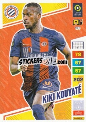 Sticker Kiki Kouyaté - Ligue 1 2023-2024. Adrenalyn XL
 n. 195 - Panini