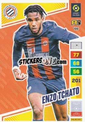 Cromo Enzo Tchato - Ligue 1 2023-2024. Adrenalyn XL
 n. 199 - Panini