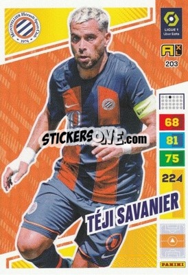 Sticker Téji Savanier - Ligue 1 2023-2024. Adrenalyn XL
 n. 203 - Panini