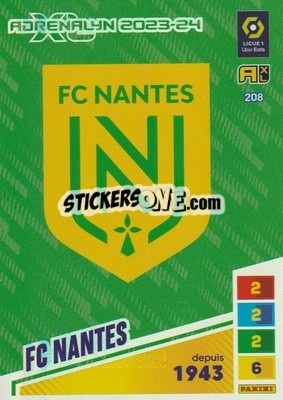 Sticker Écussion - Ligue 1 2023-2024. Adrenalyn XL
 n. 208 - Panini