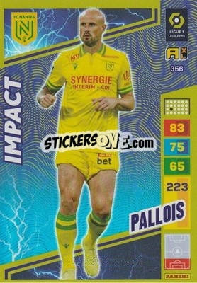 Sticker Nicolas Pallois - Ligue 1 2023-2024. Adrenalyn XL
 n. 356 - Panini