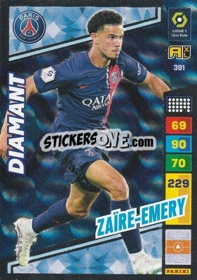 Sticker Warren Zaïre-Emery - Ligue 1 2023-2024. Adrenalyn XL
 n. 391 - Panini