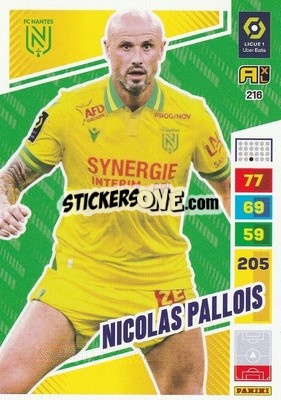 Figurina Nicolas Pallois - Ligue 1 2023-2024. Adrenalyn XL
 - Panini