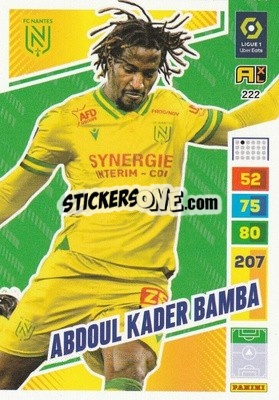 Sticker Abdoul Kader Bamba - Ligue 1 2023-2024. Adrenalyn XL
 n. 222 - Panini