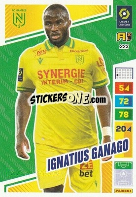 Cromo Ignatius Ganago - Ligue 1 2023-2024. Adrenalyn XL
 n. 223 - Panini