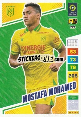 Sticker Mostafa Mohamed - Ligue 1 2023-2024. Adrenalyn XL
 n. 224 - Panini