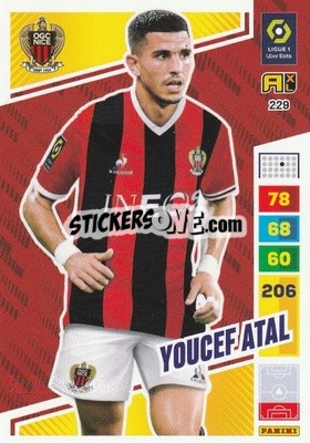 Sticker Youcef Atal - Ligue 1 2023-2024. Adrenalyn XL
 - Panini