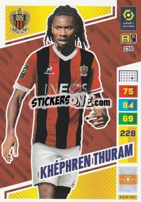 Sticker Khéphren Thuram - Ligue 1 2023-2024. Adrenalyn XL
 n. 239 - Panini