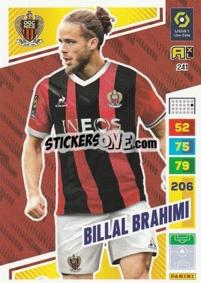 Figurina Billal Brahimi - Ligue 1 2023-2024. Adrenalyn XL
 - Panini