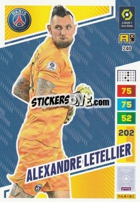 Sticker Alexandre Letellier - Ligue 1 2023-2024. Adrenalyn XL
 - Panini