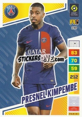 Sticker Presnel Kimpembe - Ligue 1 2023-2024. Adrenalyn XL
 n. 249 - Panini