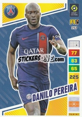 Sticker Danilo Pereira - Ligue 1 2023-2024. Adrenalyn XL
 n. 253 - Panini