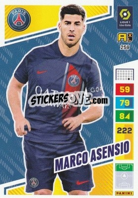 Sticker Marco Asensio - Ligue 1 2023-2024. Adrenalyn XL
 n. 259 - Panini