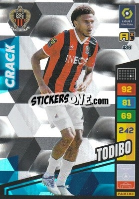 Sticker Jean-Clair Todibo - Ligue 1 2023-2024. Adrenalyn XL
 n. 436 - Panini