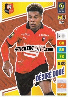 Figurina Désiré Doué - Ligue 1 2023-2024. Adrenalyn XL
 - Panini