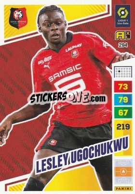 Figurina Lesley Ugochukwu - Ligue 1 2023-2024. Adrenalyn XL
 - Panini