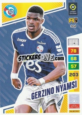 Sticker Gerzino Nyamsi - Ligue 1 2023-2024. Adrenalyn XL
 n. 304 - Panini