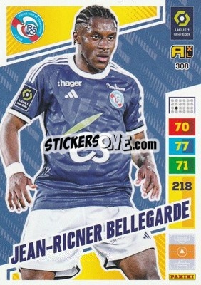 Sticker Jean-Ricner Bellegarde - Ligue 1 2023-2024. Adrenalyn XL
 n. 308 - Panini