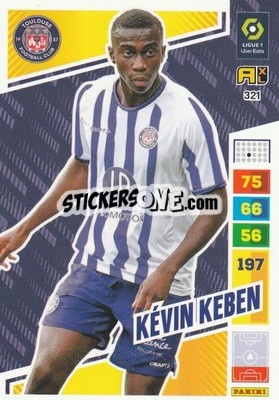 Figurina Kévin Keben - Ligue 1 2023-2024. Adrenalyn XL
 n. 321 - Panini
