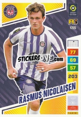 Sticker Rasmus Nicolaisen - Ligue 1 2023-2024. Adrenalyn XL
 n. 322 - Panini