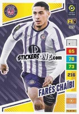 Sticker Farès Chaïbi - Ligue 1 2023-2024. Adrenalyn XL
 n. 325 - Panini