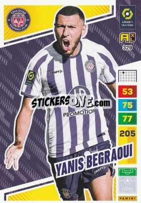 Sticker Yanis Begraoui - Ligue 1 2023-2024. Adrenalyn XL
 n. 329 - Panini