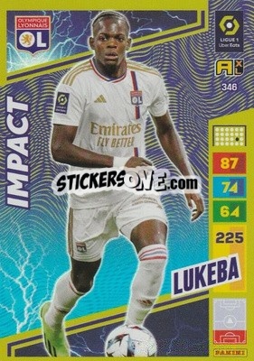 Sticker Castello Lukeba - Ligue 1 2023-2024. Adrenalyn XL
 n. 346 - Panini