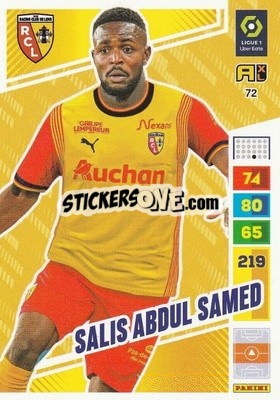 Sticker Salis Abdul Samed - Ligue 1 2023-2024. Adrenalyn XL
 n. 72 - Panini