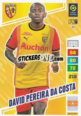 Figurina David Pereira Da Costa - Ligue 1 2023-2024. Adrenalyn XL
 n. 77 - Panini