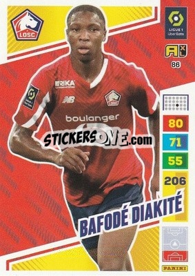 Sticker Bafodé Diakité - Ligue 1 2023-2024. Adrenalyn XL
 n. 86 - Panini