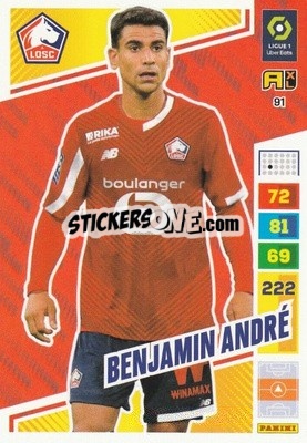 Sticker Benjamin André - Ligue 1 2023-2024. Adrenalyn XL
 n. 91 - Panini