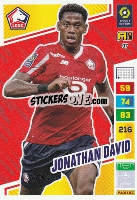 Sticker Jonathan David - Ligue 1 2023-2024. Adrenalyn XL
 n. 97 - Panini