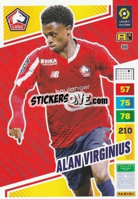 Figurina Alan Virginius - Ligue 1 2023-2024. Adrenalyn XL
 - Panini