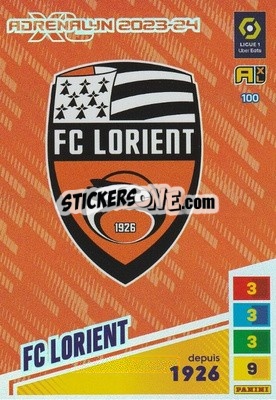 Sticker Écussion - Ligue 1 2023-2024. Adrenalyn XL
 n. 100 - Panini