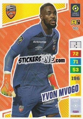 Sticker Yvon Mvogo - Ligue 1 2023-2024. Adrenalyn XL
 n. 102 - Panini