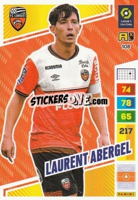 Sticker Laurent Abergel - Ligue 1 2023-2024. Adrenalyn XL
 n. 108 - Panini