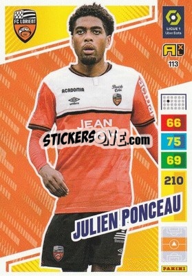 Sticker Julien Ponceau - Ligue 1 2023-2024. Adrenalyn XL
 - Panini