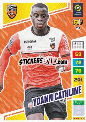 Sticker Yoann Cathline - Ligue 1 2023-2024. Adrenalyn XL
 - Panini