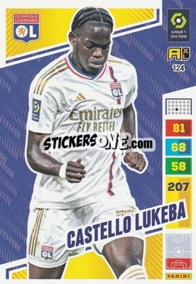Sticker Castello Lukeba - Ligue 1 2023-2024. Adrenalyn XL
 n. 124 - Panini