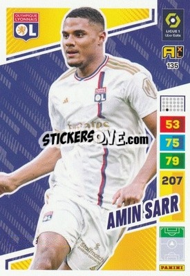 Sticker Amin Sarr - Ligue 1 2023-2024. Adrenalyn XL
 n. 135 - Panini