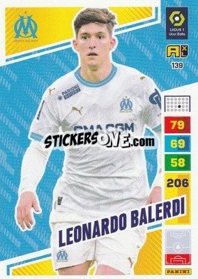 Figurina Leonardo Balerdi - Ligue 1 2023-2024. Adrenalyn XL
 - Panini