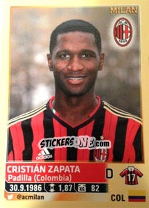 Sticker Cristian Zapata - Calciatori 2013-2014 n. 370 - Panini