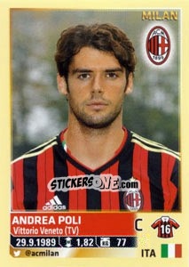 Sticker Andrea Poli - Calciatori 2013-2014 n. 378 - Panini