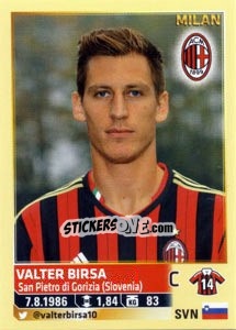 Sticker Valter Birsa - Calciatori 2013-2014 n. 380 - Panini