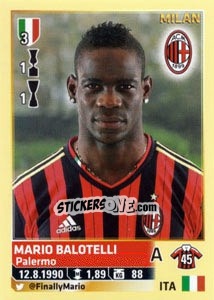 Sticker Mario Balotelli - Calciatori 2013-2014 - Panini