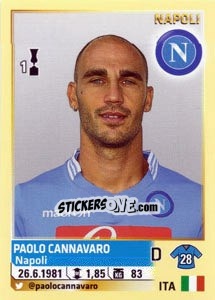 Sticker Paolo Cannavaro - Calciatori 2013-2014 n. 398 - Panini