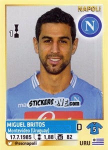 Sticker Miguel Britos - Calciatori 2013-2014 - Panini