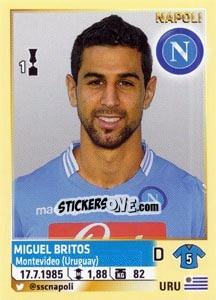 Sticker Miguel Britos - Calciatori 2013-2014 n. 400 - Panini